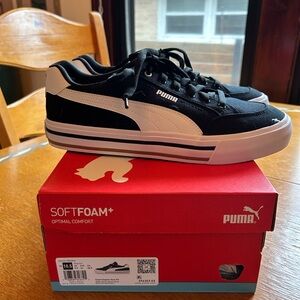 PUMA Black and White SoftFoam+ Sneakers